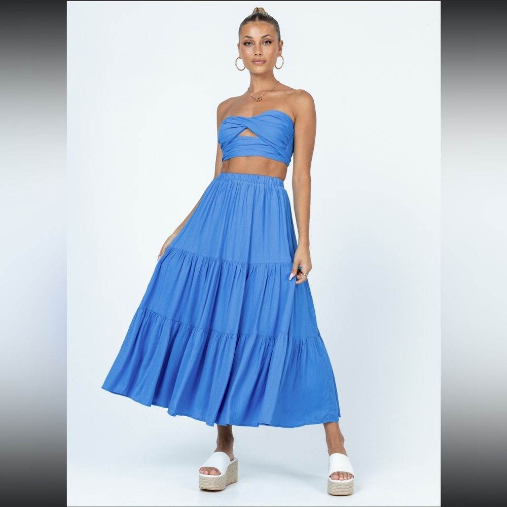 Princess Polly Blue Allie Maxi Skirt Set